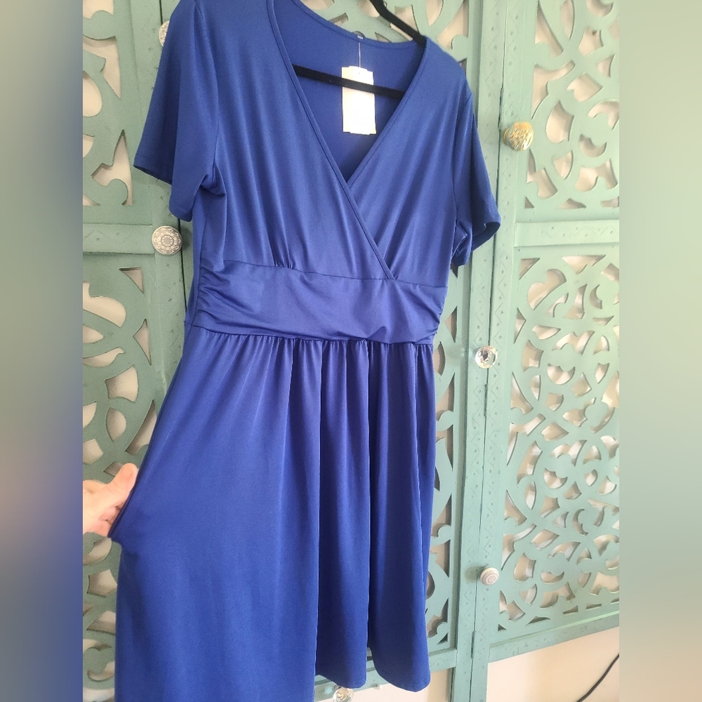 Zeen Clothing Co Blue Skater Dress